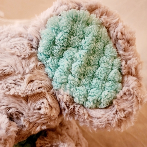 Spark Create Imagine Elephant Plush Stuffed Animal 14" Grey Teal Baby Lovie Soft - Picture 6 of 9